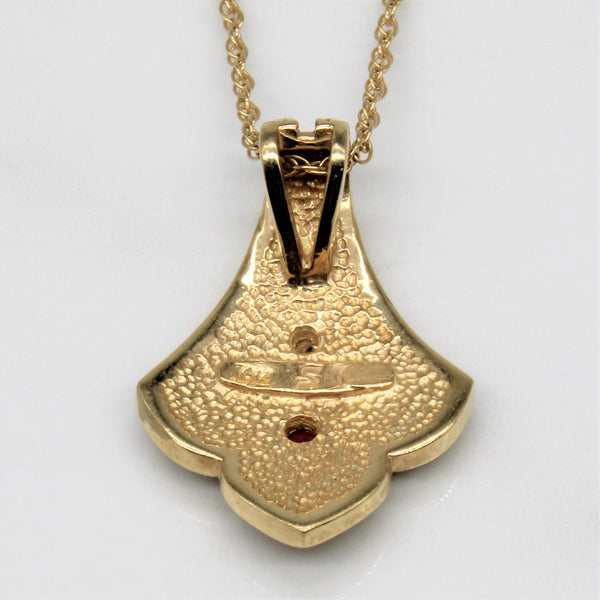 Ornate Ruby & Diamond Necklace | 0.08ct, 0.03ct | 17