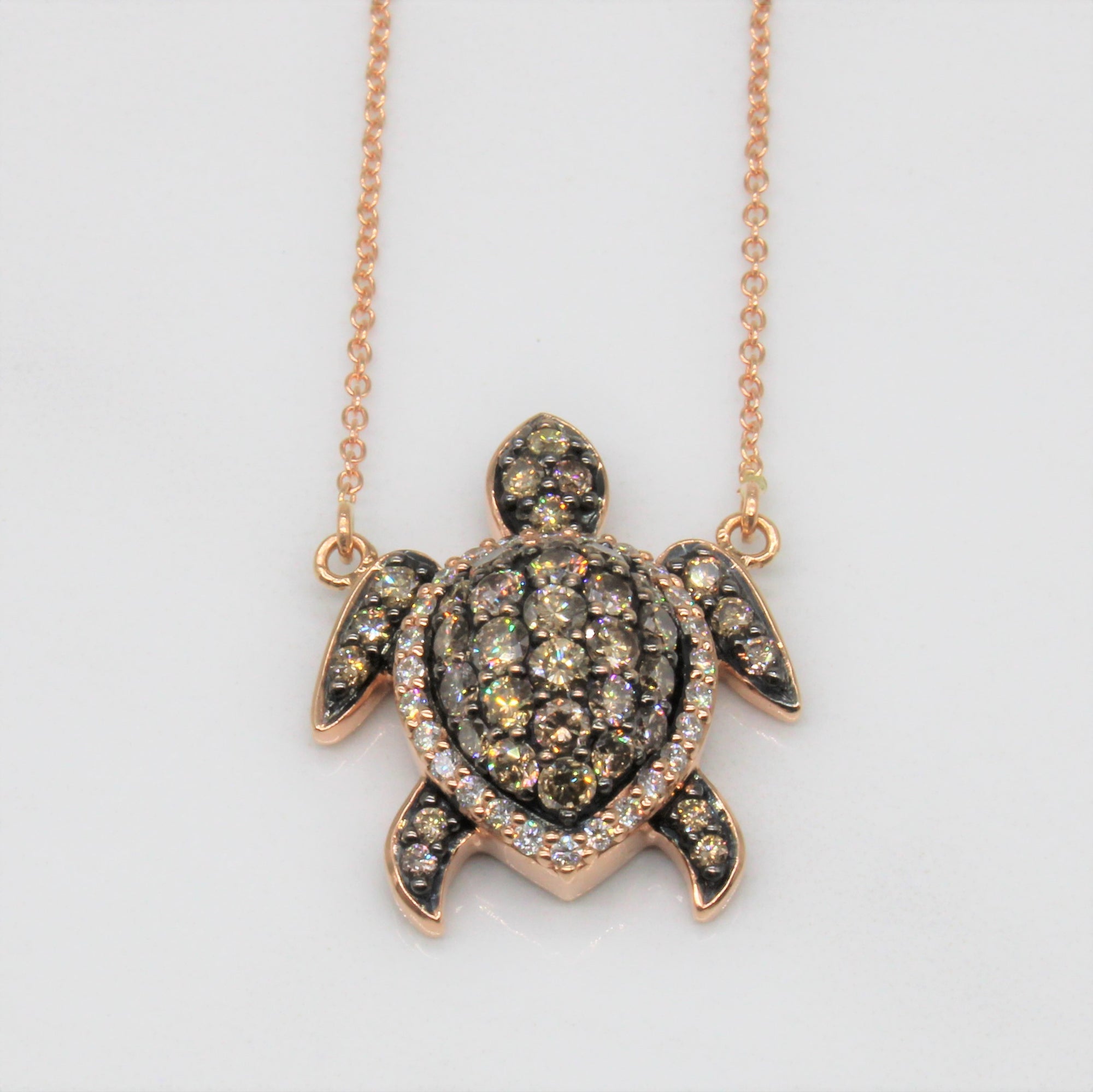 'Le Vian' Diamond Turtle Pendant Necklace | 1.26ctw | 18