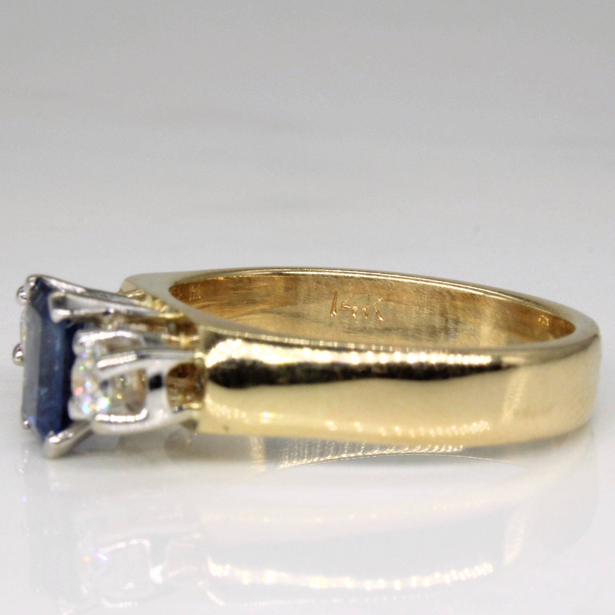 Sapphire & Diamond Three Stone Ring | 1.08ct, 0.36ctw | SZ 9 |