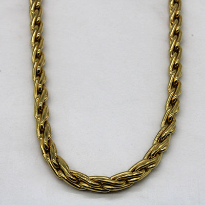 18k Italian Yellow Gold Modified Rope Chain | 16