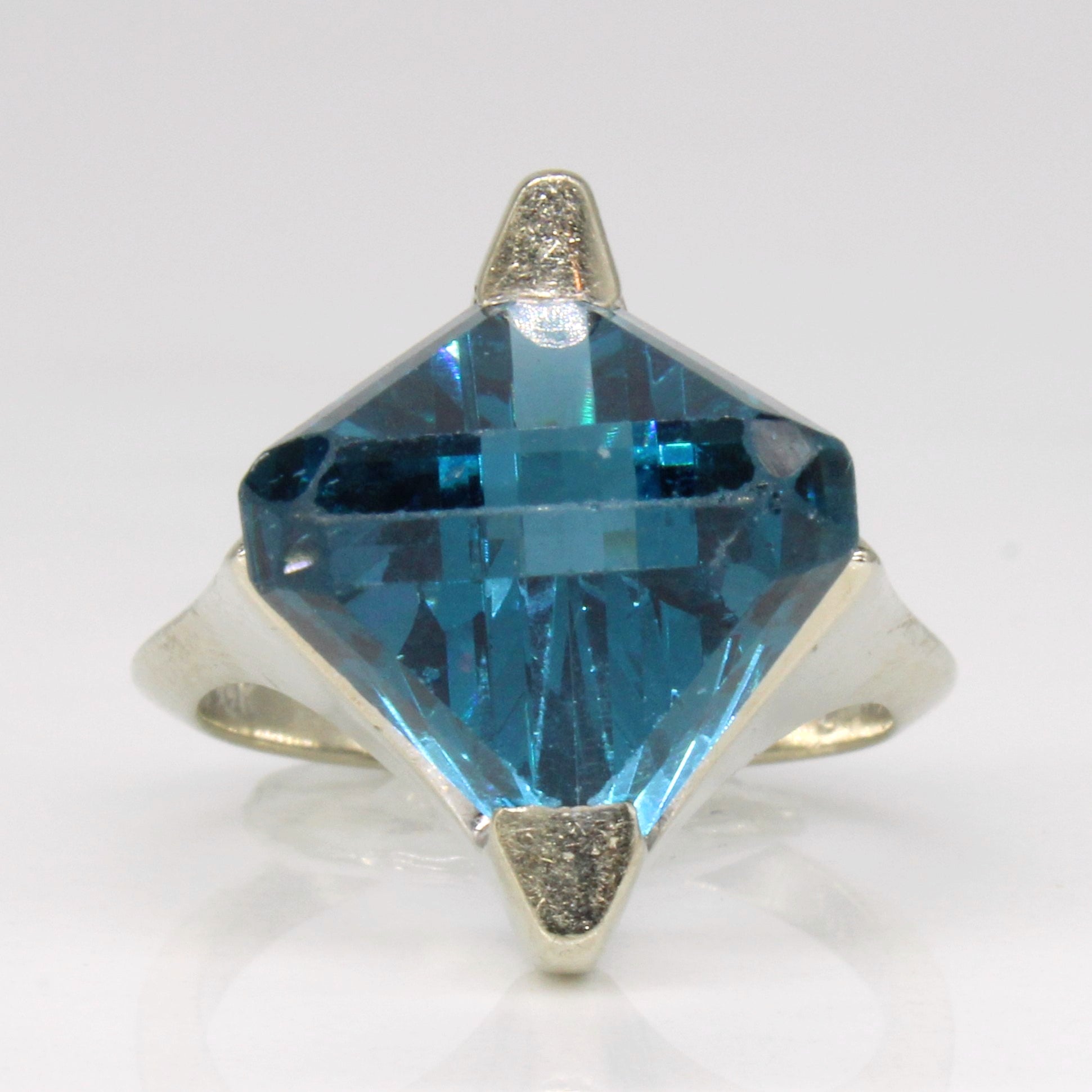 Custom Fancy Cut Synthetic Spinel Ring | 10.00ct | SZ 4.5 |