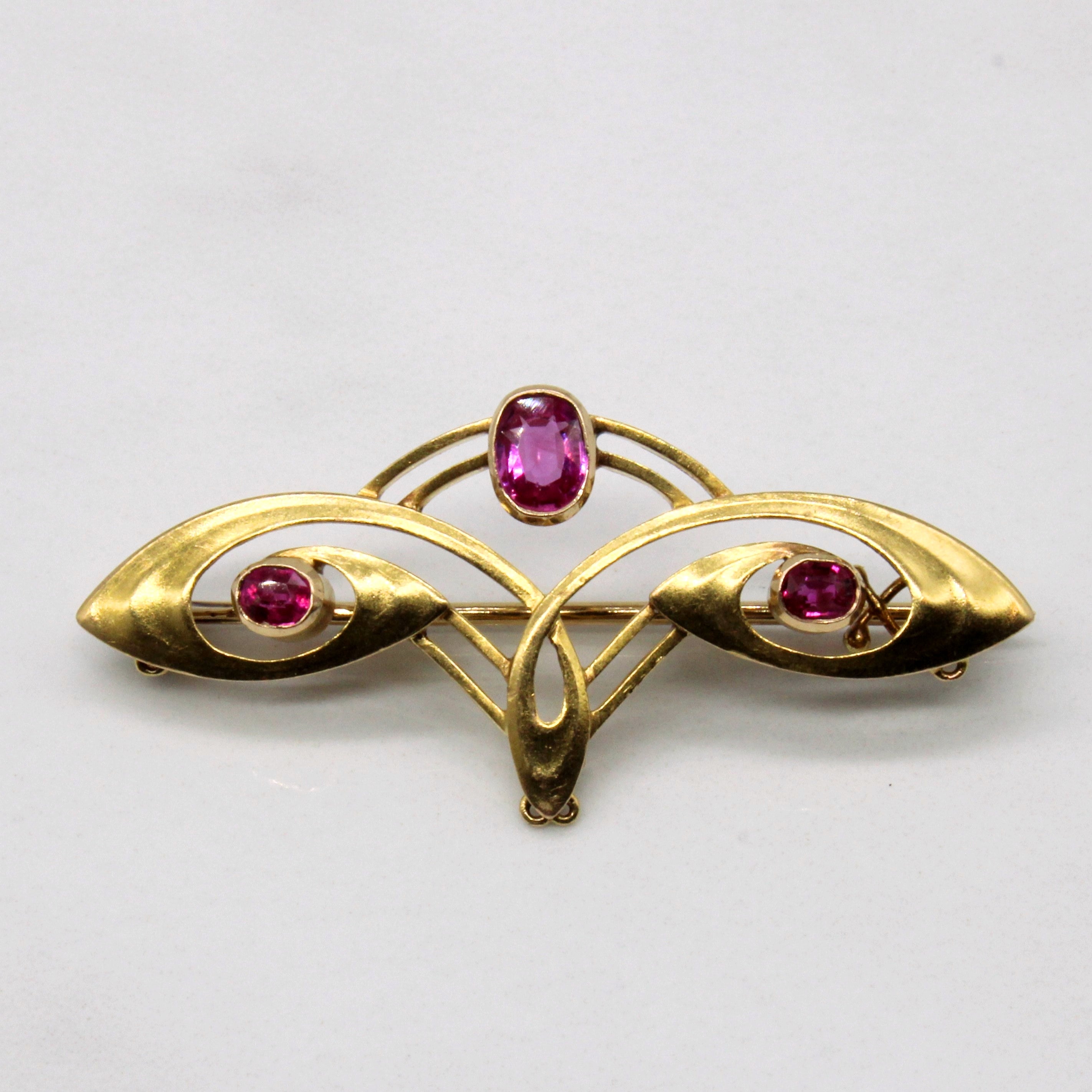 Vintage Ruby Brooch | 0.72ctw |