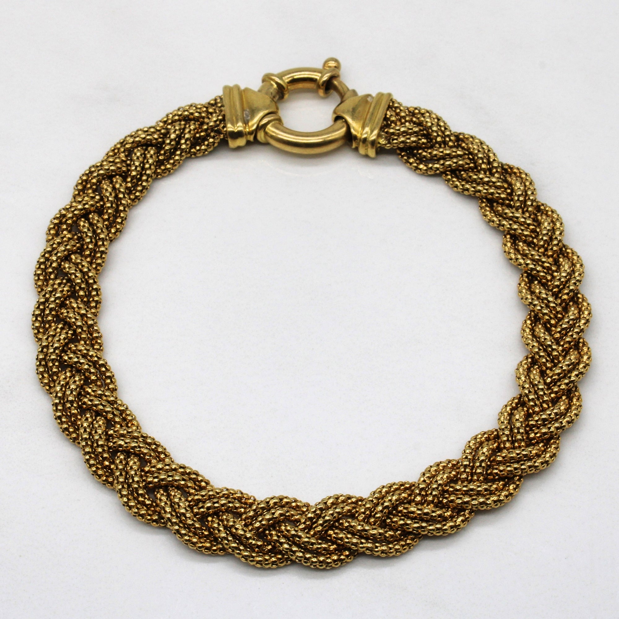 Woven Yellow Gold Bracelet | 8