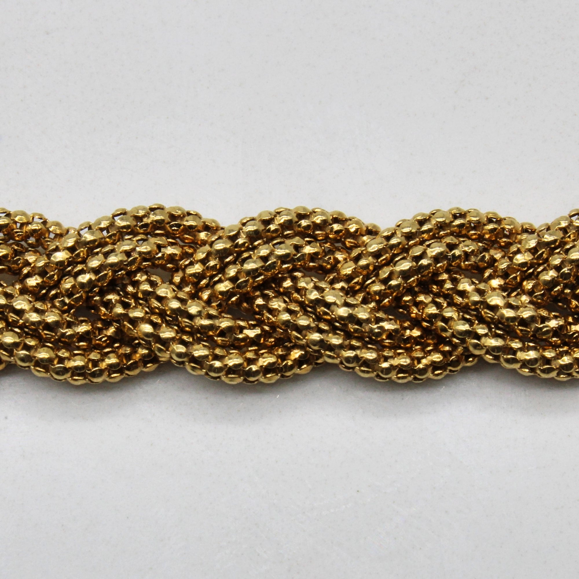 Woven Yellow Gold Bracelet | 8