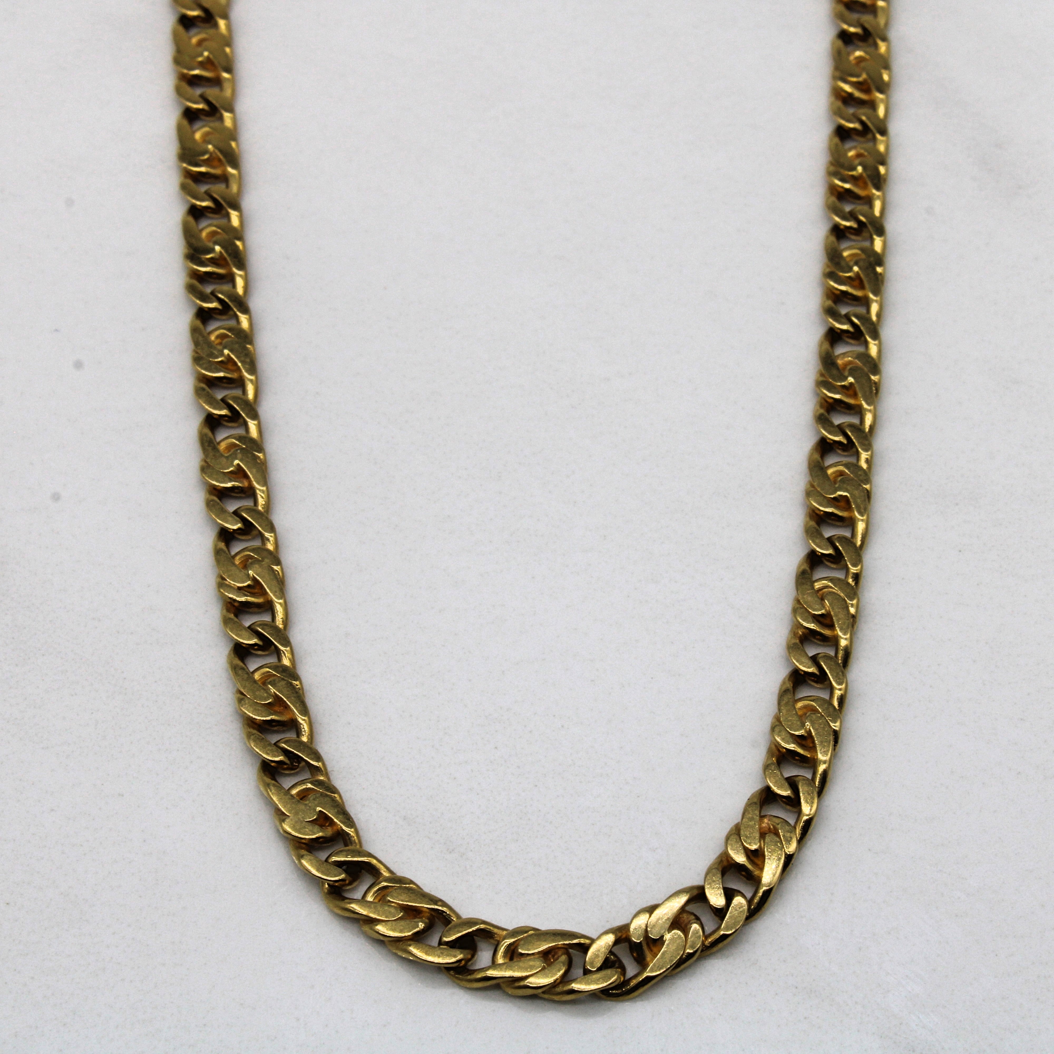 18k Yellow Gold Fused Cuban Chain | 21