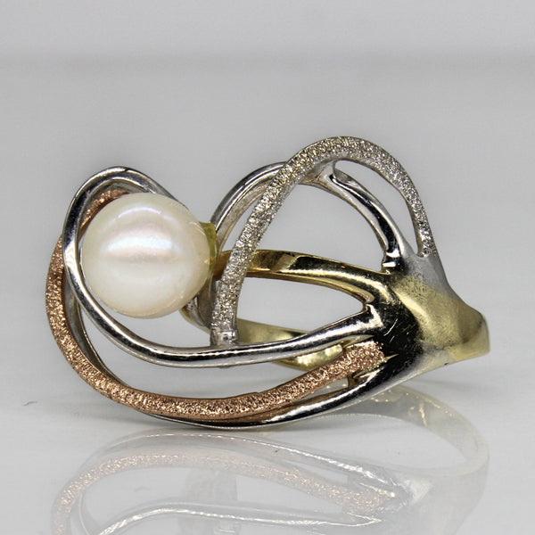 Abstract Pearl Cocktail Ring | SZ 6.25 |