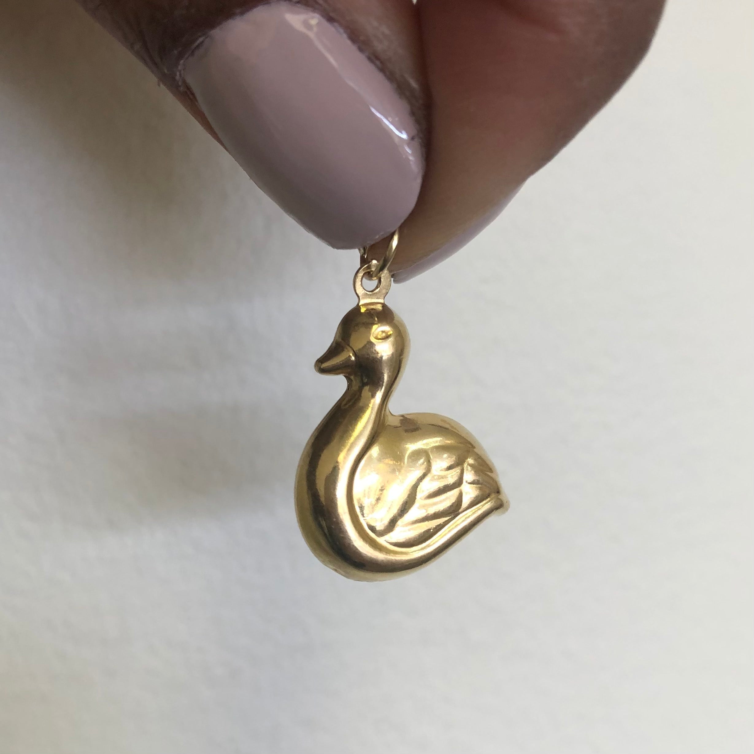 Gold Duck Pendant |