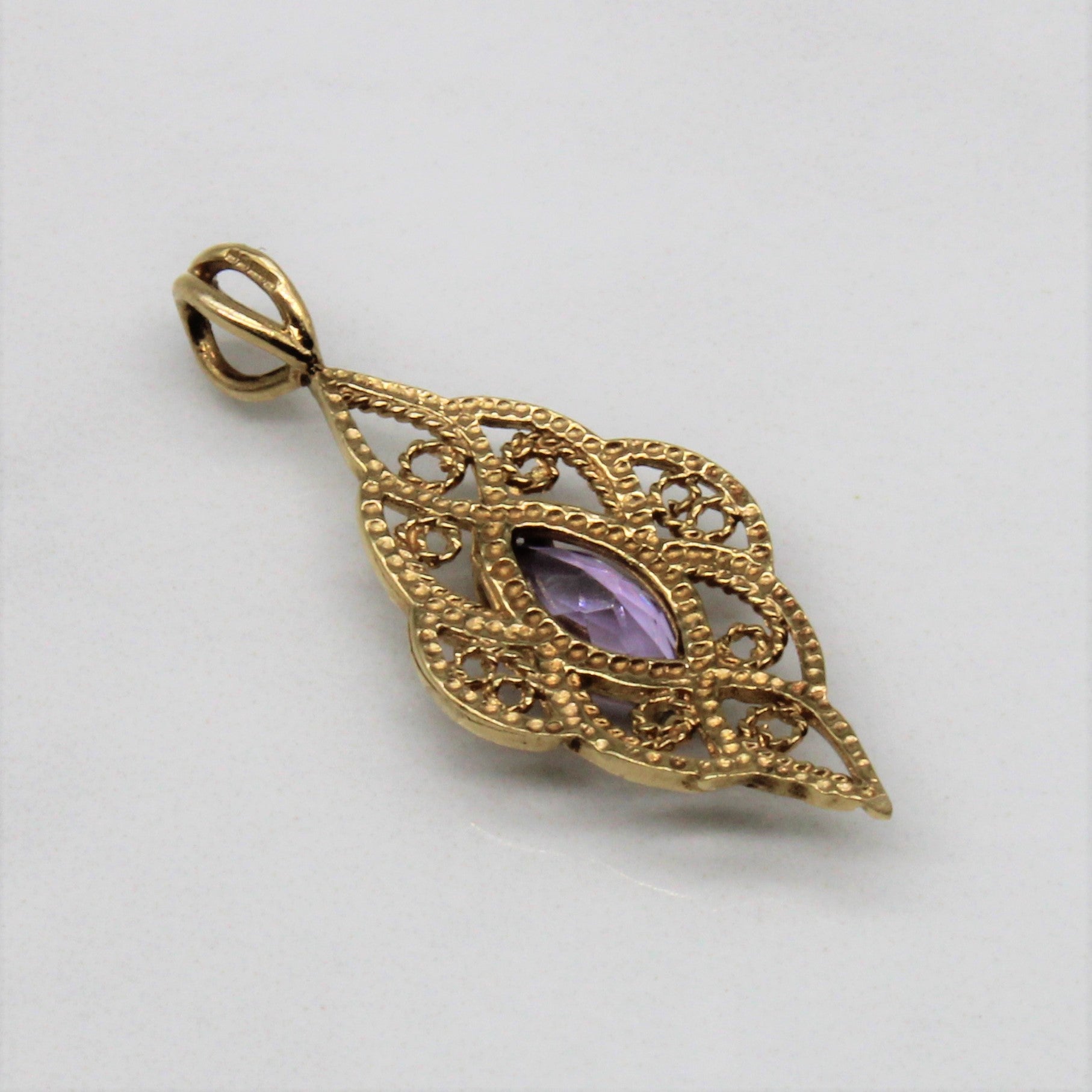 1960s Filigree Amethyst Pendant | 0.45ct |