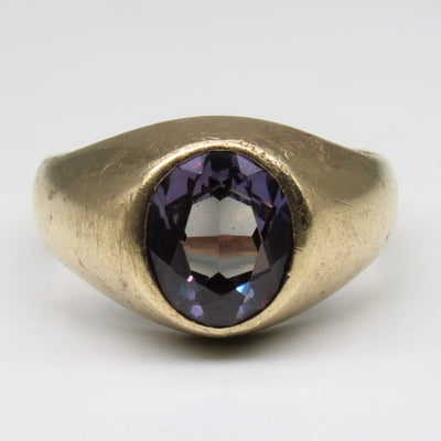Flush Set Synthetic Colour Change Sapphire Ring | 2.75ct | SZ 8 |