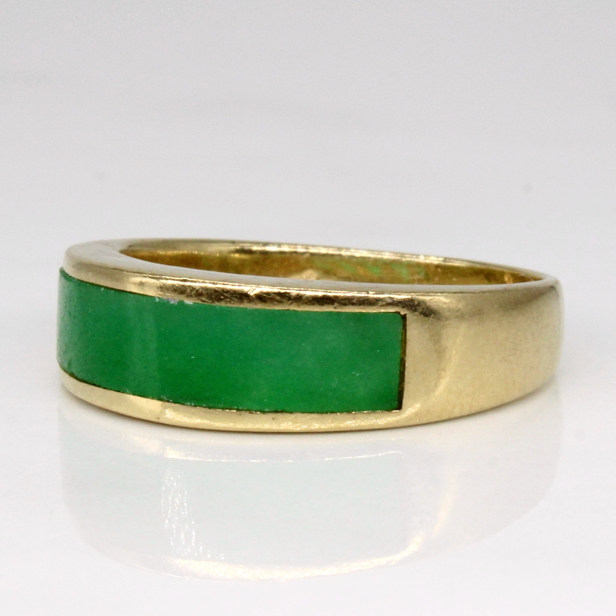 Bande de cabochon de jadéite | 1,35 ct | Taille 7 | 