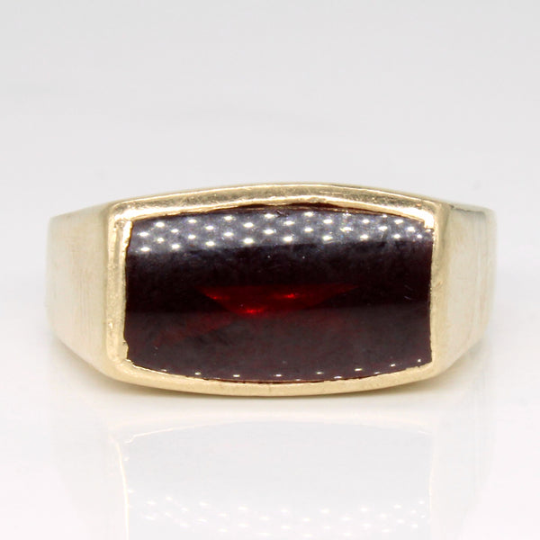 Synthetic Ruby Cabochon Ring | 3.00ct | SZ 10 |