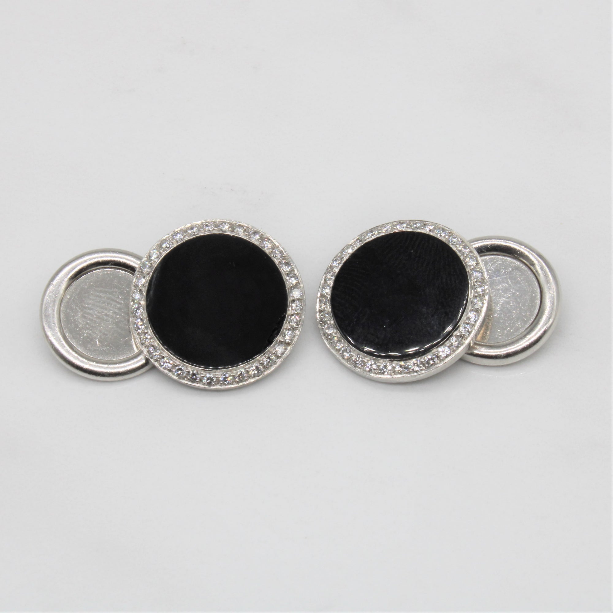 Black Onyx & Diamond Cufflinks | 0.50ctw |