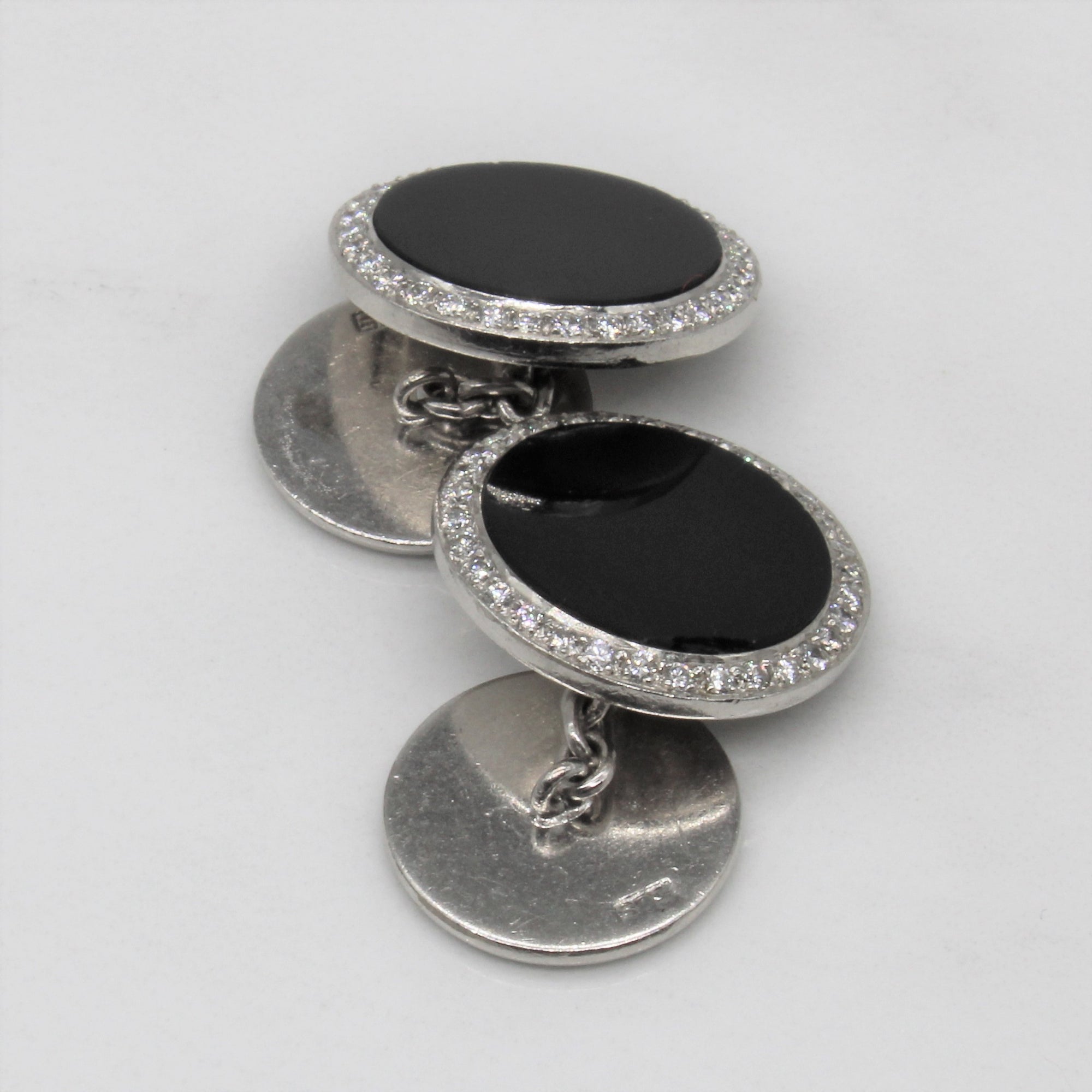 Black Onyx & Diamond Cufflinks | 0.50ctw |