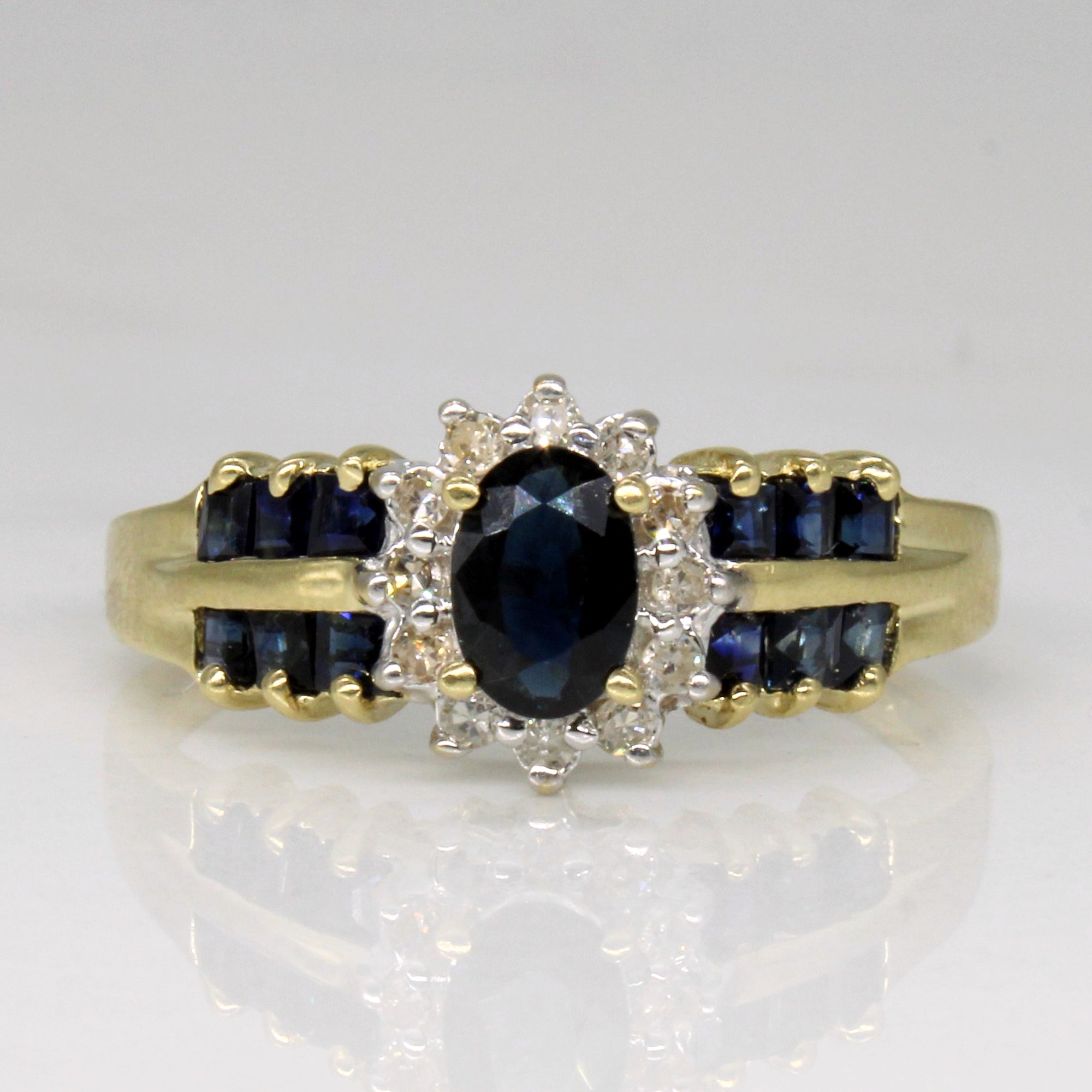 Sapphire & Diamond Engagement Ring | 0.77ctw, 0.10ctw | SZ 9 |