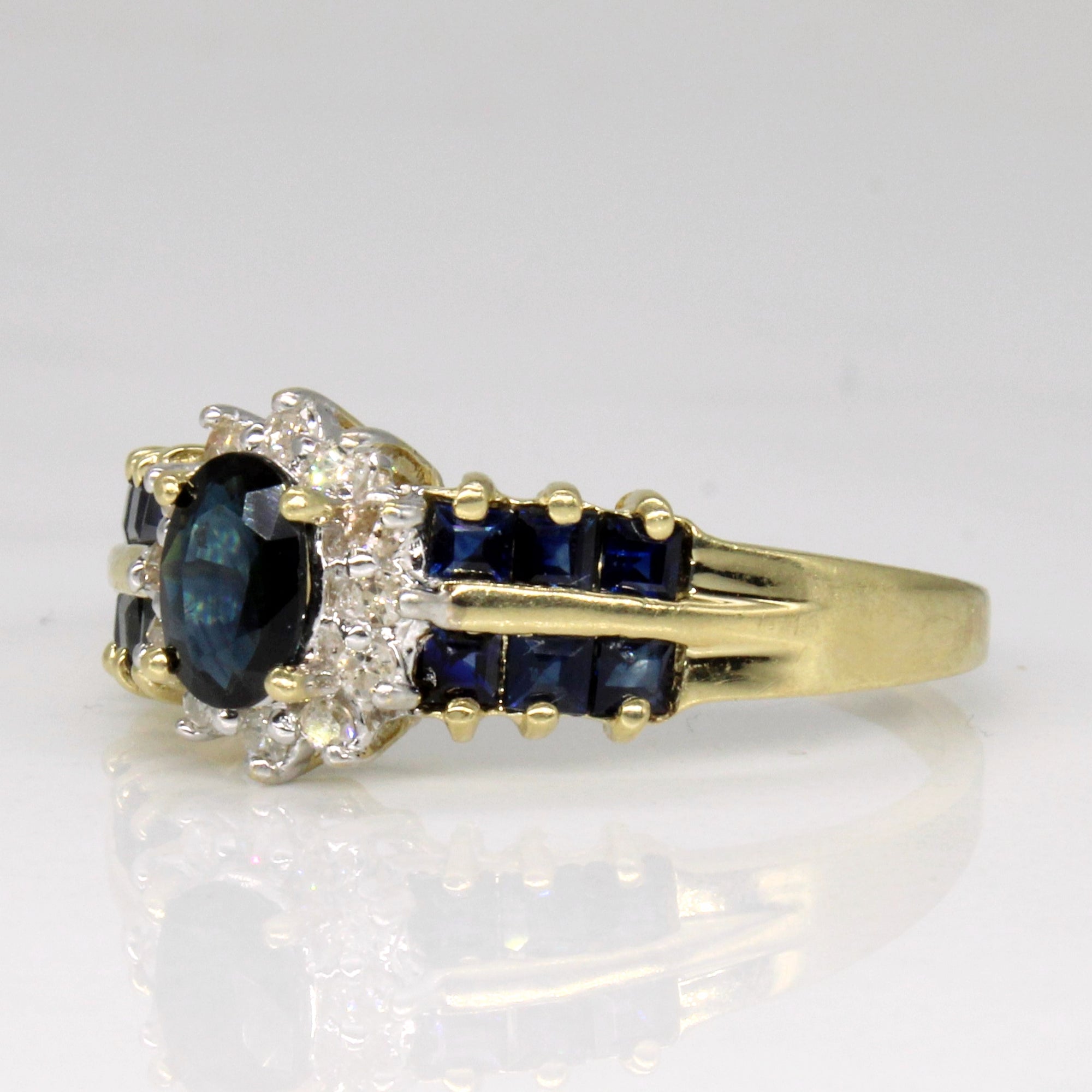 Sapphire & Diamond Engagement Ring | 0.77ctw, 0.10ctw | SZ 9 |