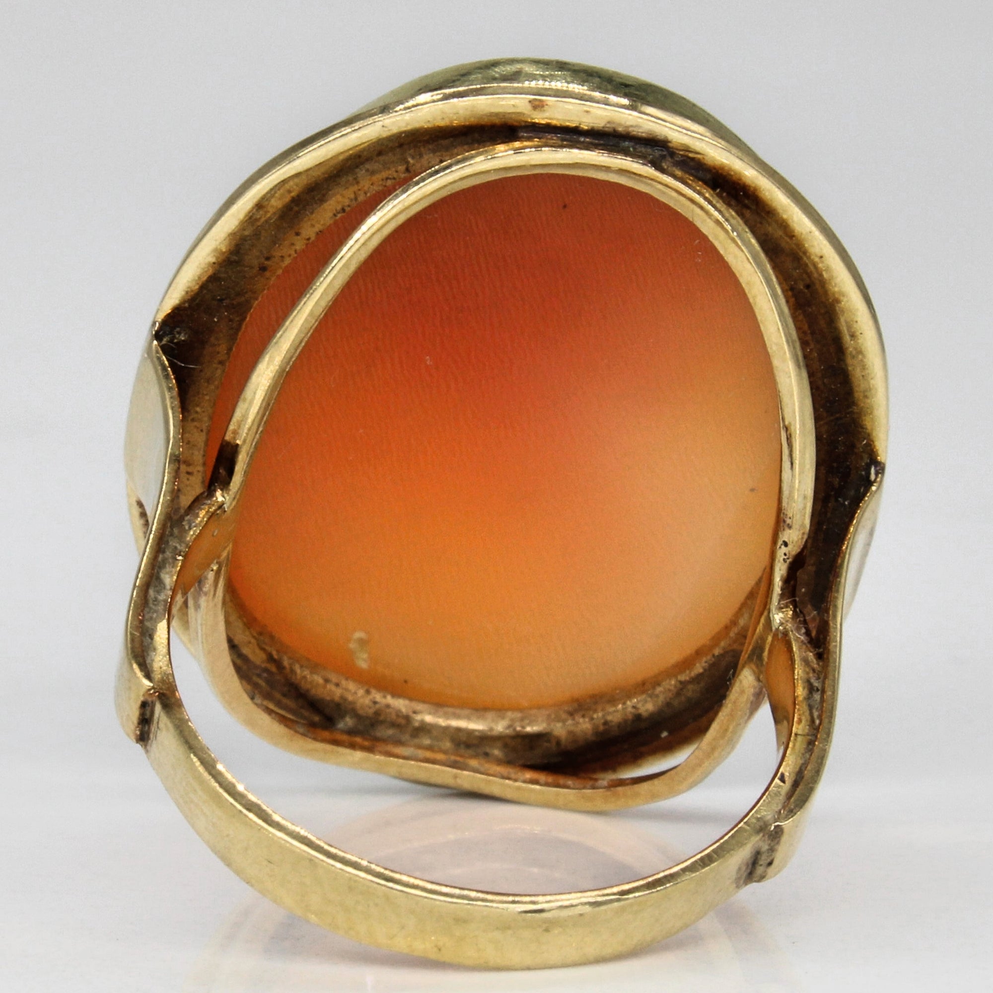 Sea Shell Cameo Cocktail Ring | 9.45ct | SZ 6.5 |