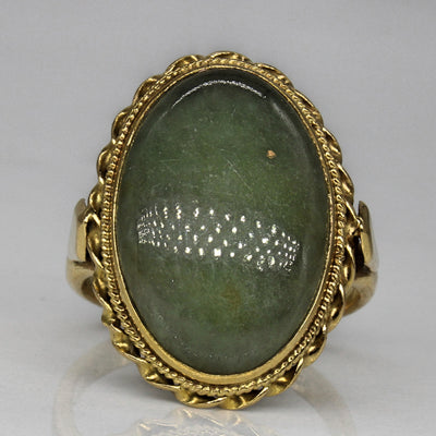 Jadeite Cocktail 18k Ring | 11.40ct | SZ 8 |