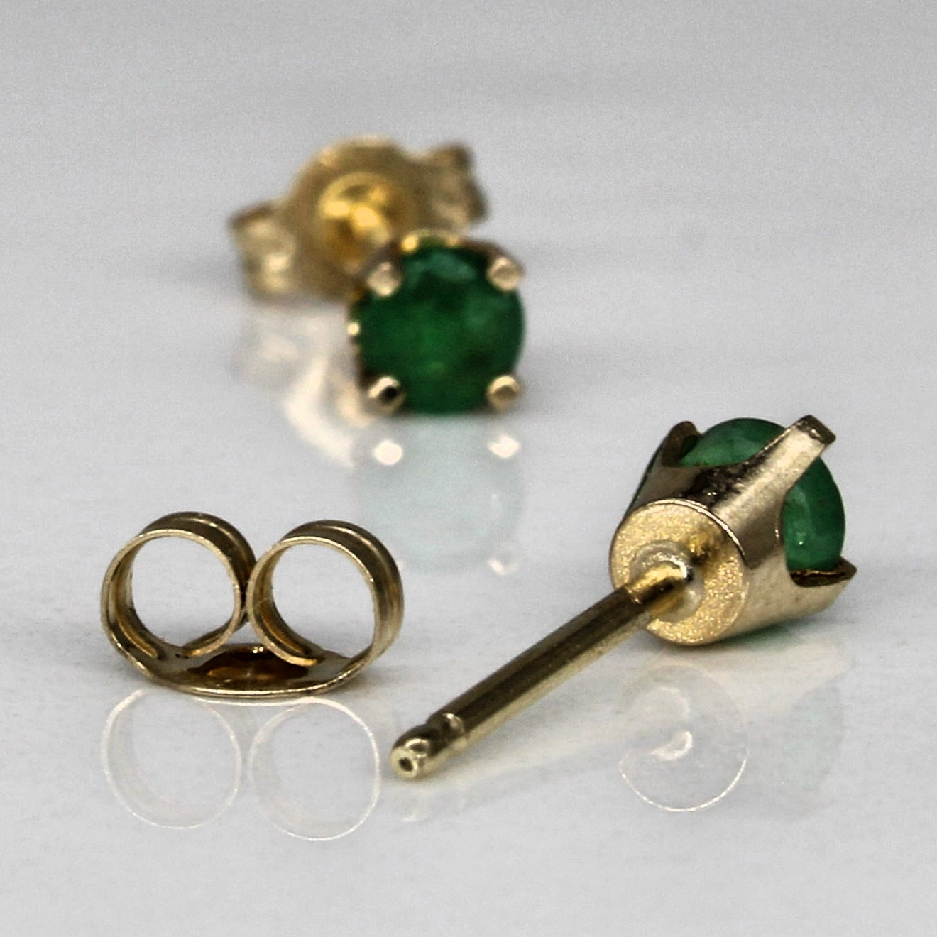 Emerald Stud Earrings | 0.15ctw |