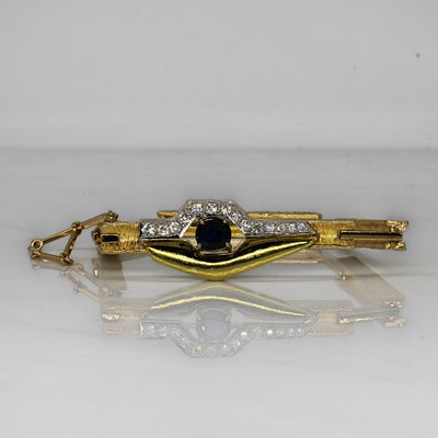 Sapphire & Diamond Bar Bracelet | 1.00ct, 0.60ctw | 7.5
