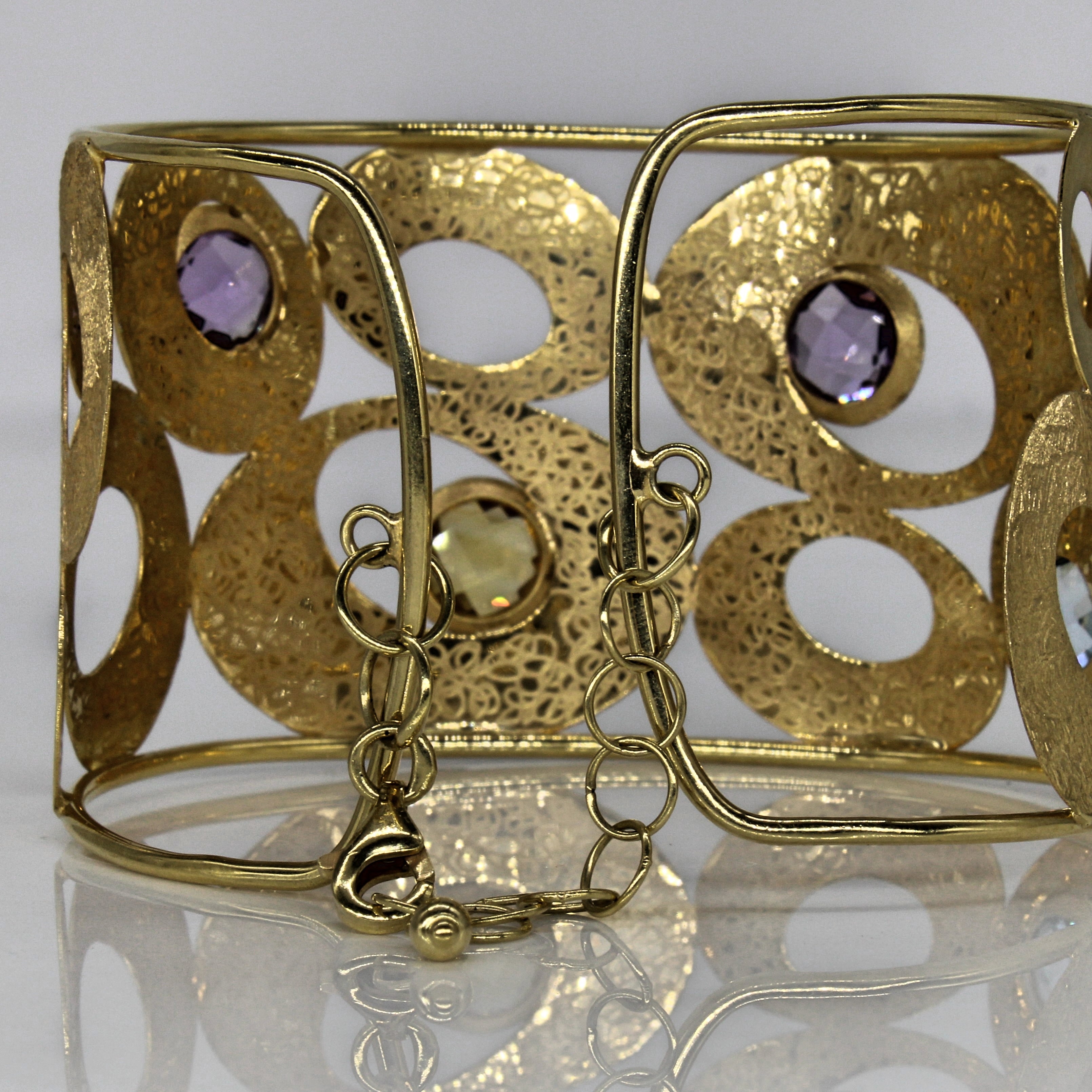 Bracelet manchette multi-pierres | 7,60 ct | 6,5" | 