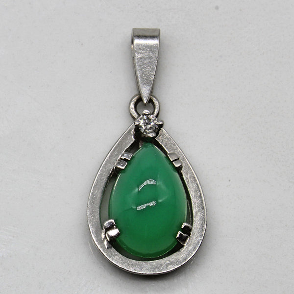Green Quartz & Diamond Pendant | 3.15ct, 0.04ct |