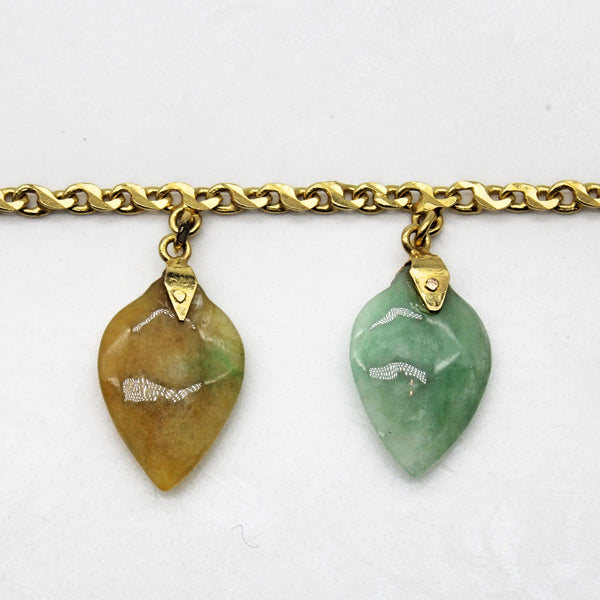 Jadeite Leaf Charm Necklace | 5.85ctw | 16