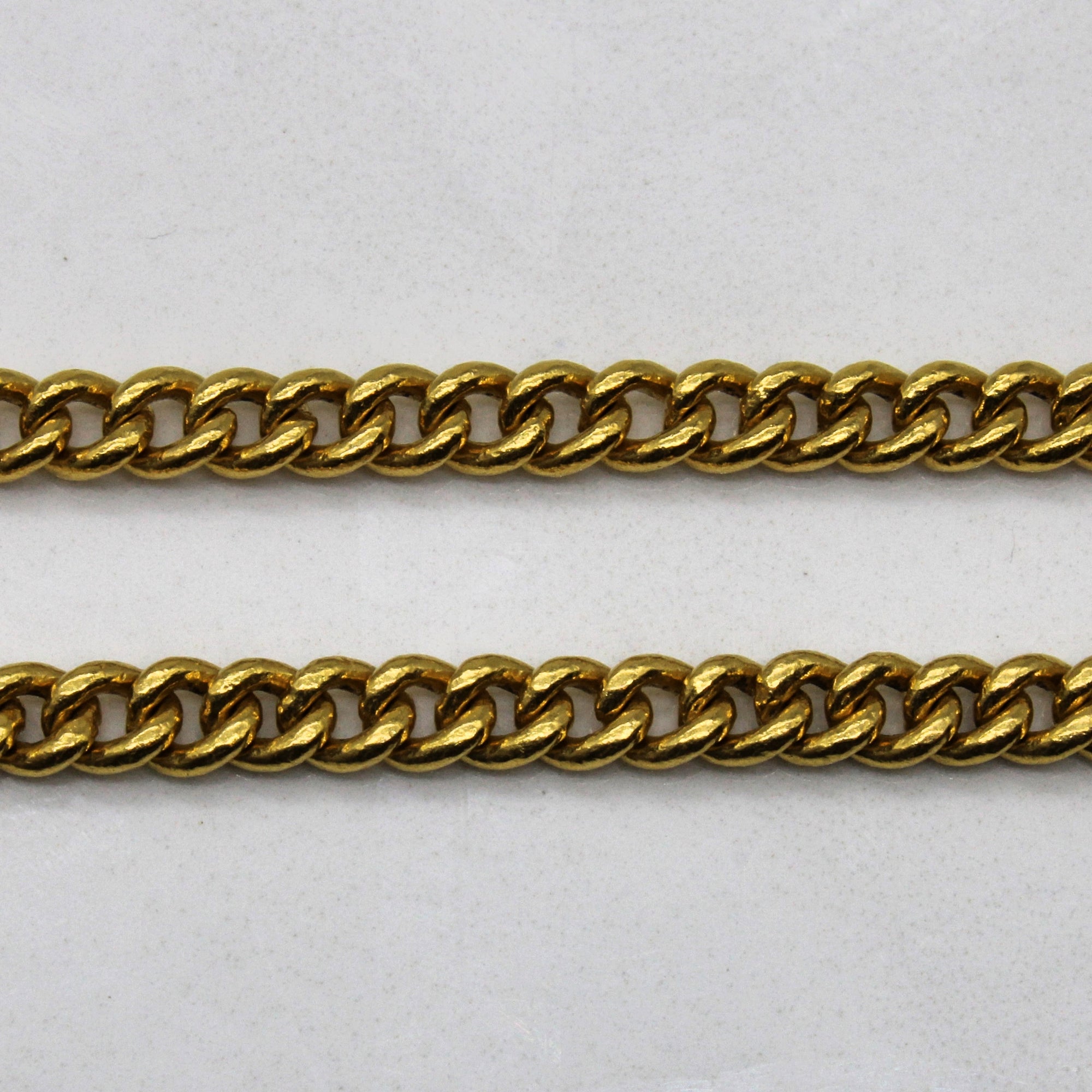 24k Yellow Gold Curb Chain | 22