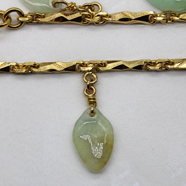 Jadeite Leaf Charm Bracelet | 3.90ctw | 6