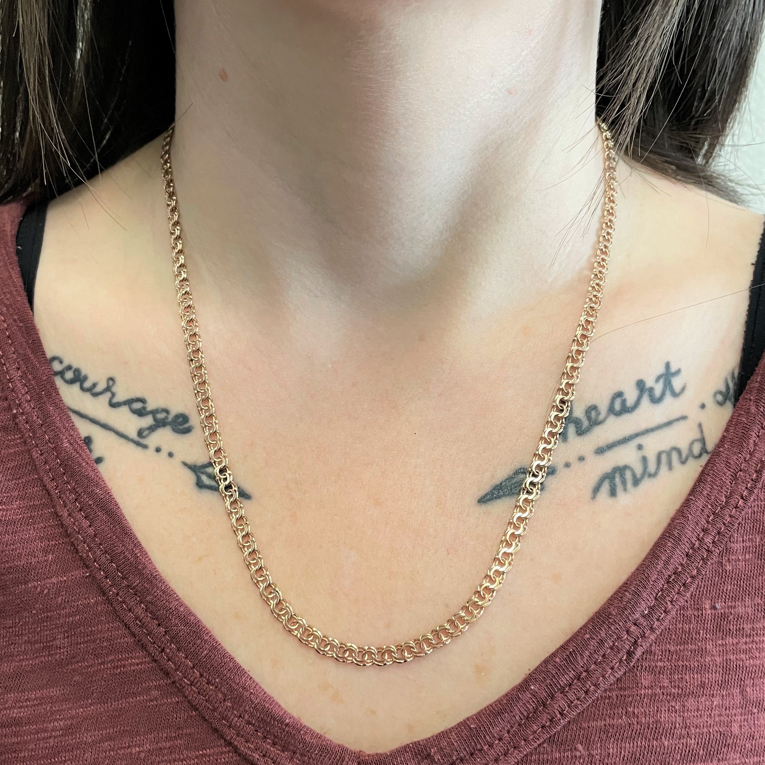 14k Rose Gold Parallel Chain | 20" |