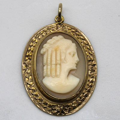 Seashell Cameo 10k Pendant | 7.00ct |