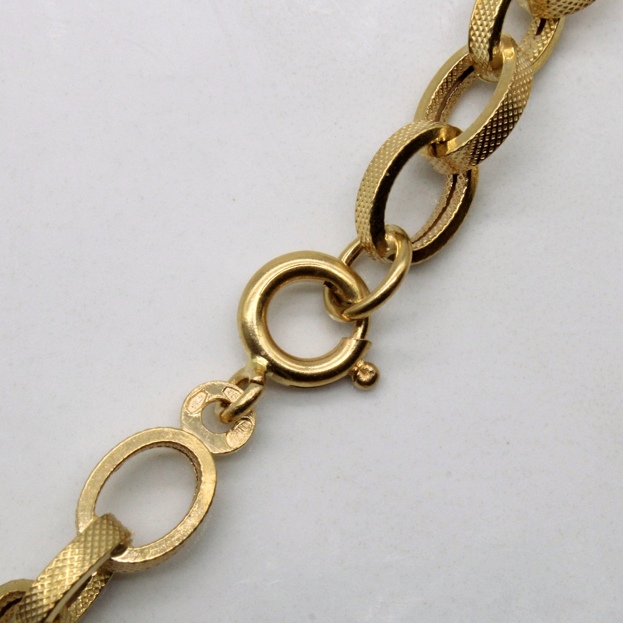 18k Yellow Gold Unique Link Bracelet | 8