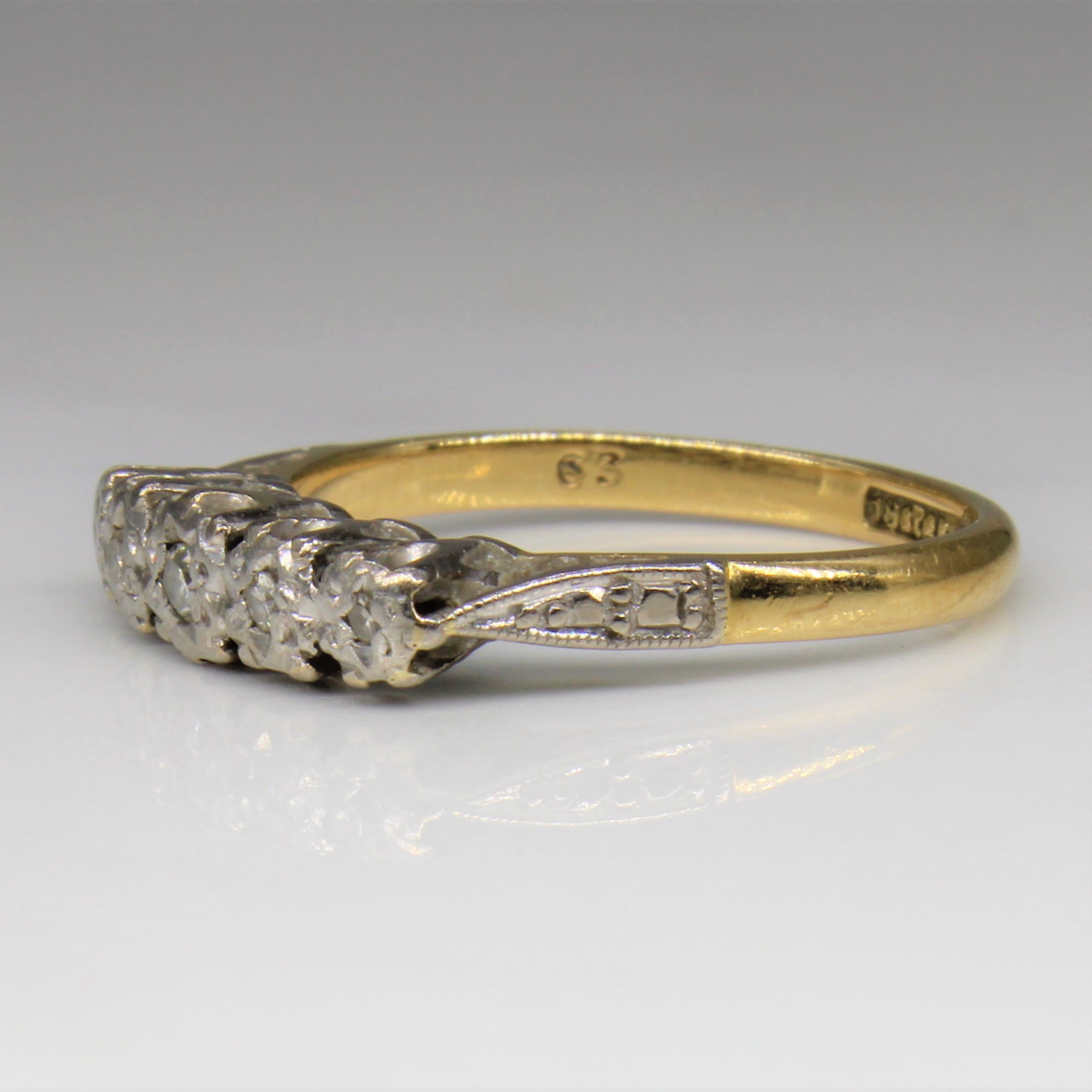 Edwardian Five Stone Diamond Ring | 0.04ctw | SZ 6.25 |