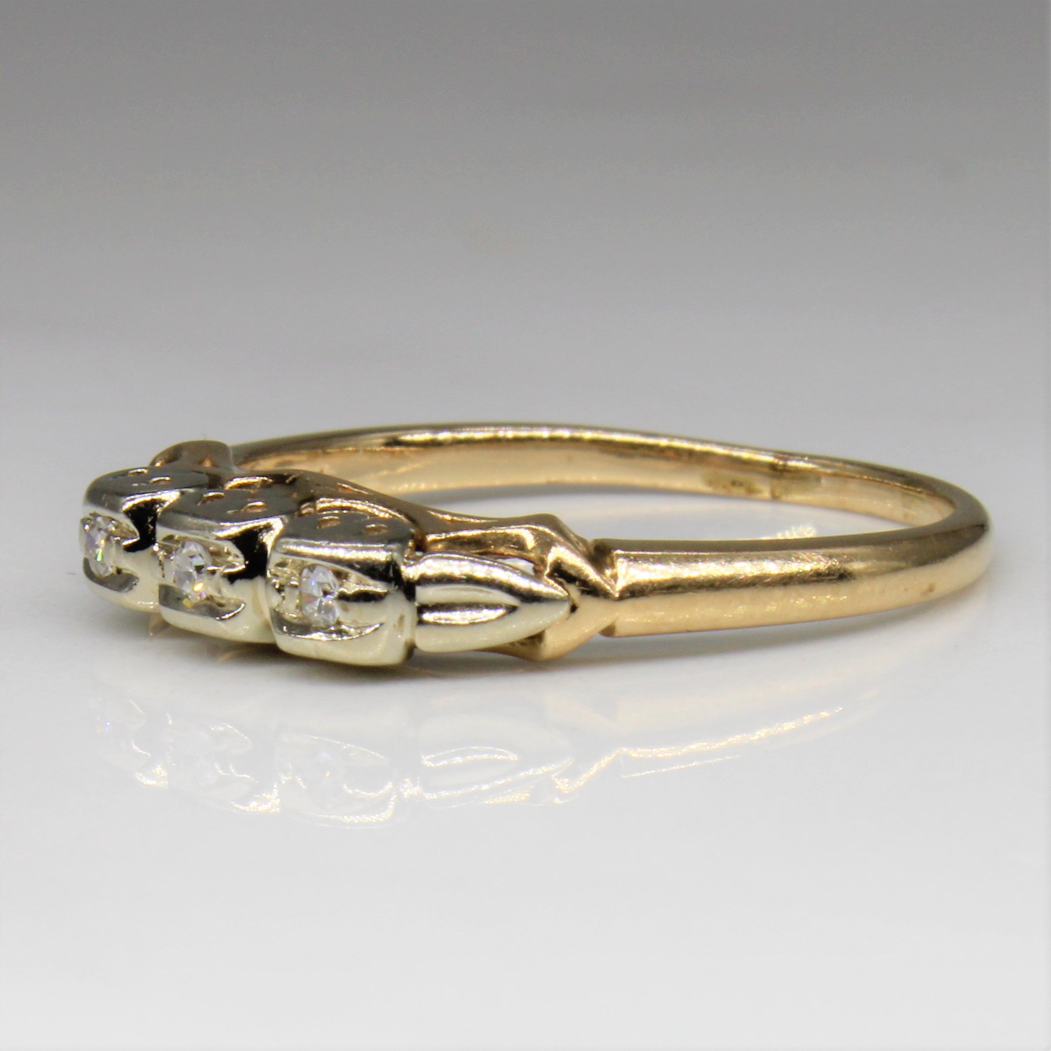 Three Stone Diamond Ring | 0.05ctw | SZ 7.25 |