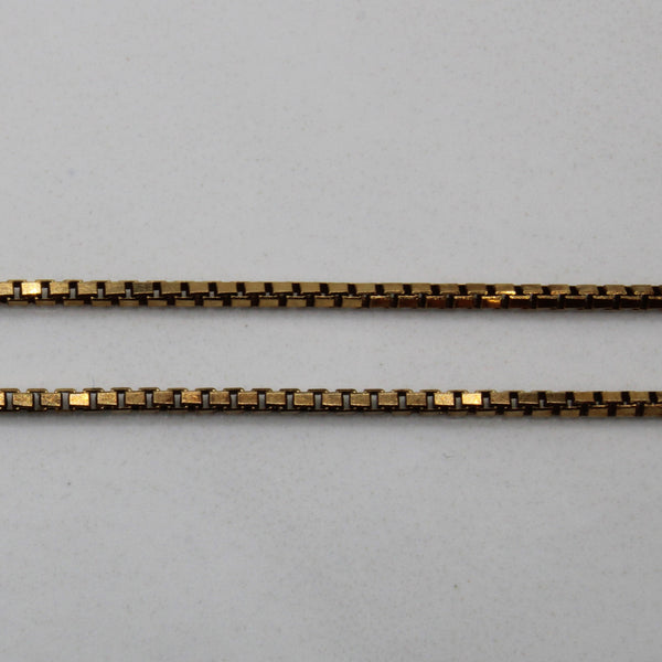 10k Yellow Gold Box Chain | 16