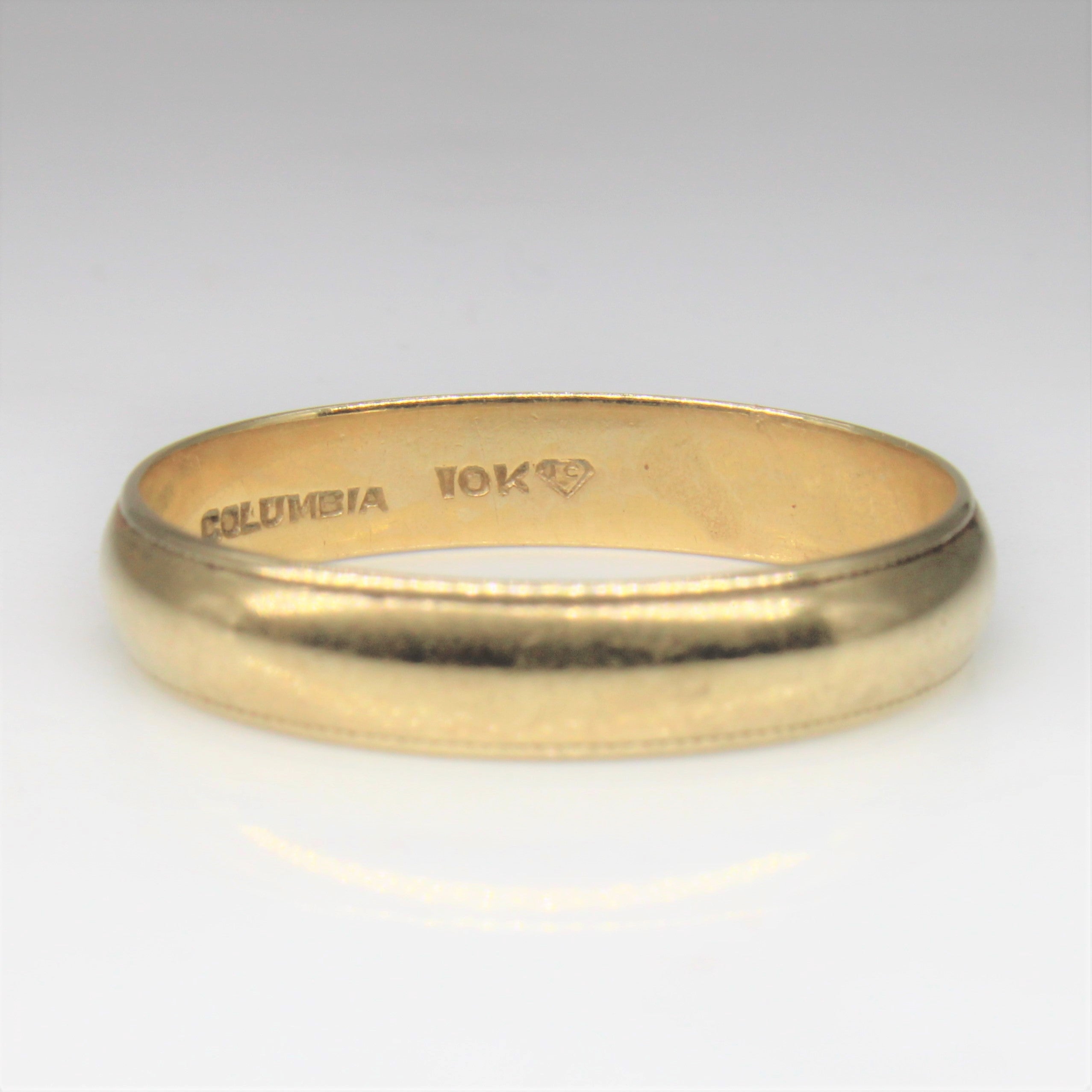 Milgrain Edge Yellow Gold Band | SZ 13 |