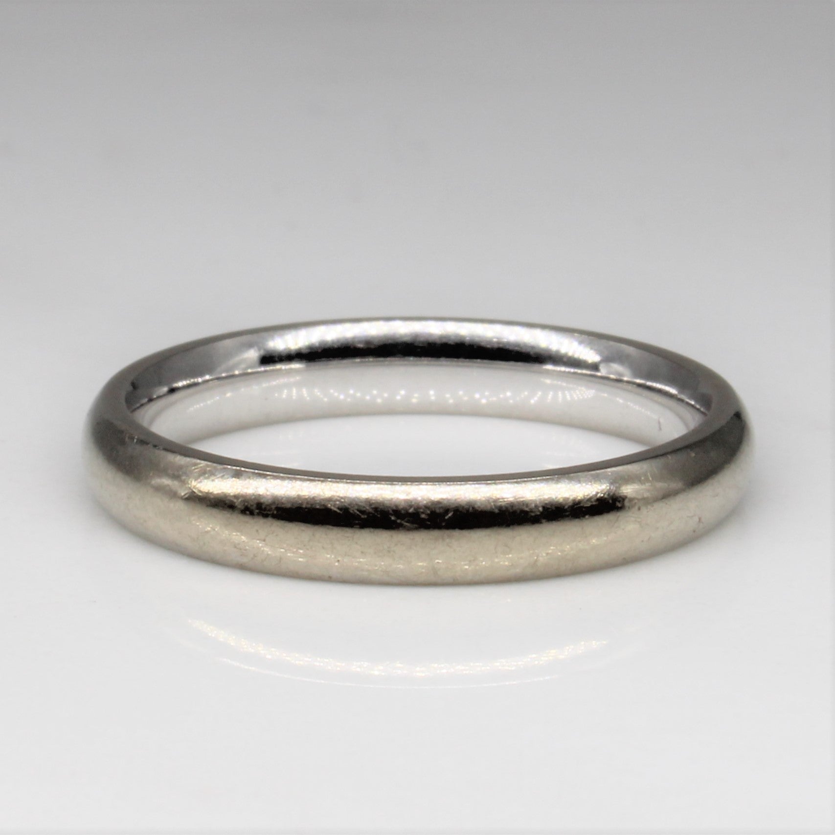 White Gold Plain Band | SZ 6.5 |