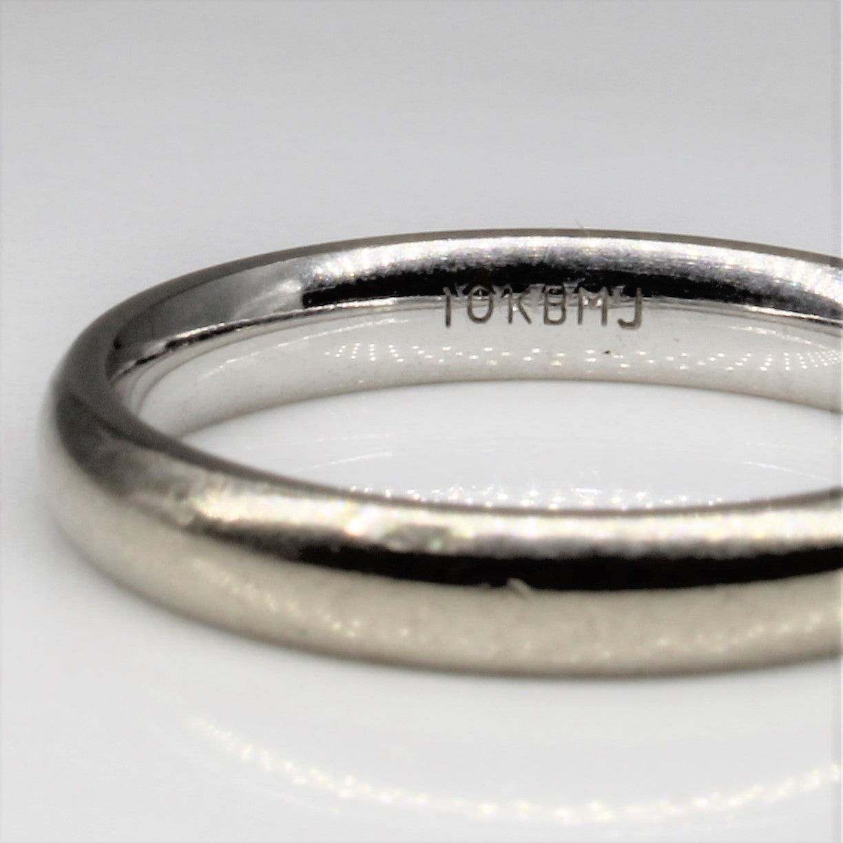 White Gold Plain Band | SZ 6.5 |