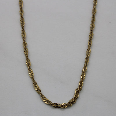 10k Yellow Gold Singapore Chain | 24