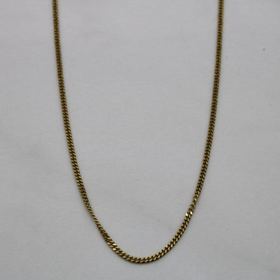 10k Yellow Gold Curb Chain | 26