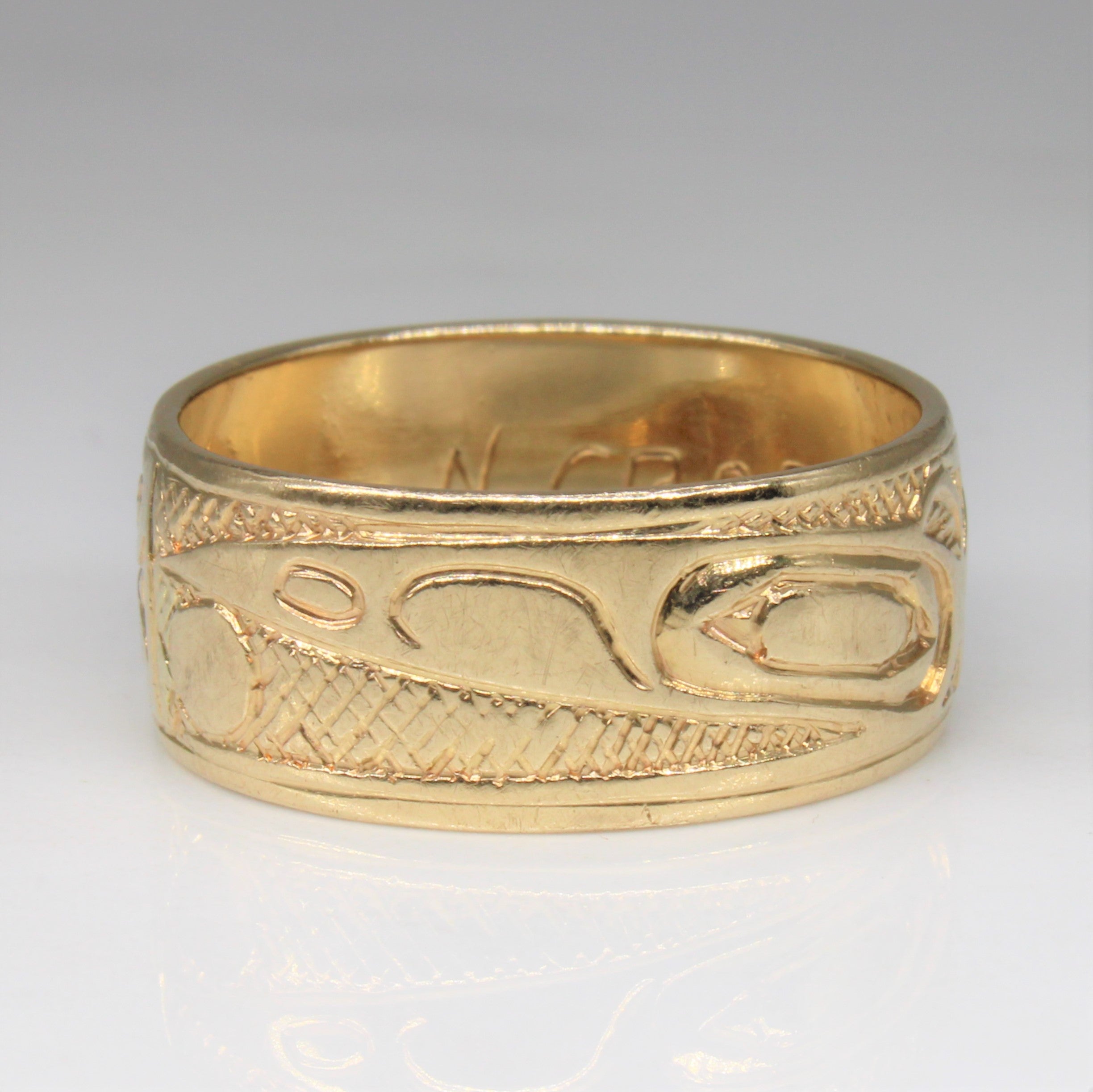 Indigenous Raven Art Ring | SZ 10.75 |