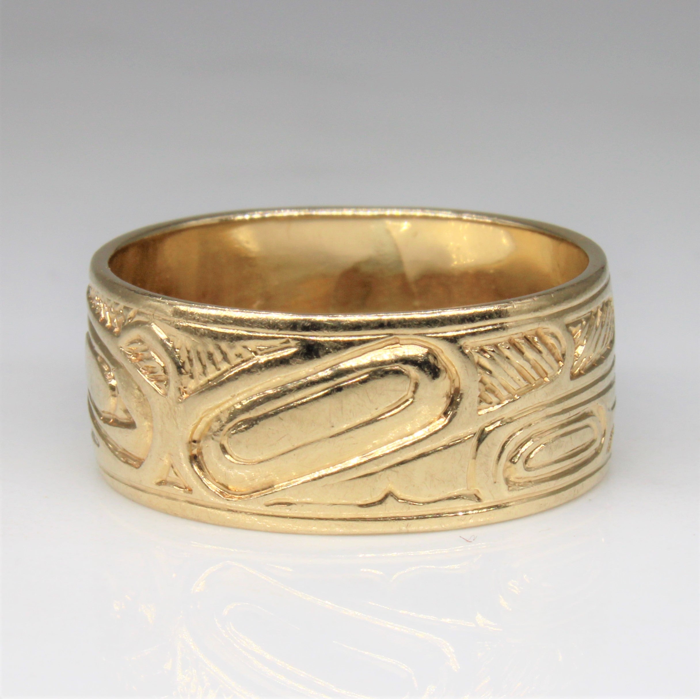 Indigenous Raven Art Ring | SZ 10.75 |