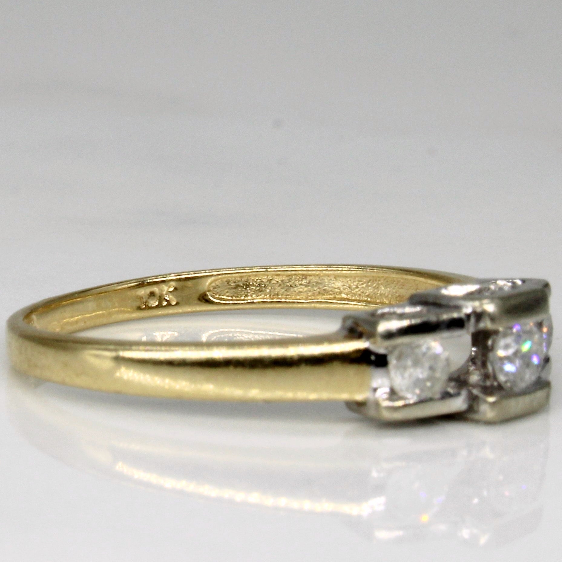 Bague sertie de diamants en canal | 0,17 ct | Taille 7,25 | 