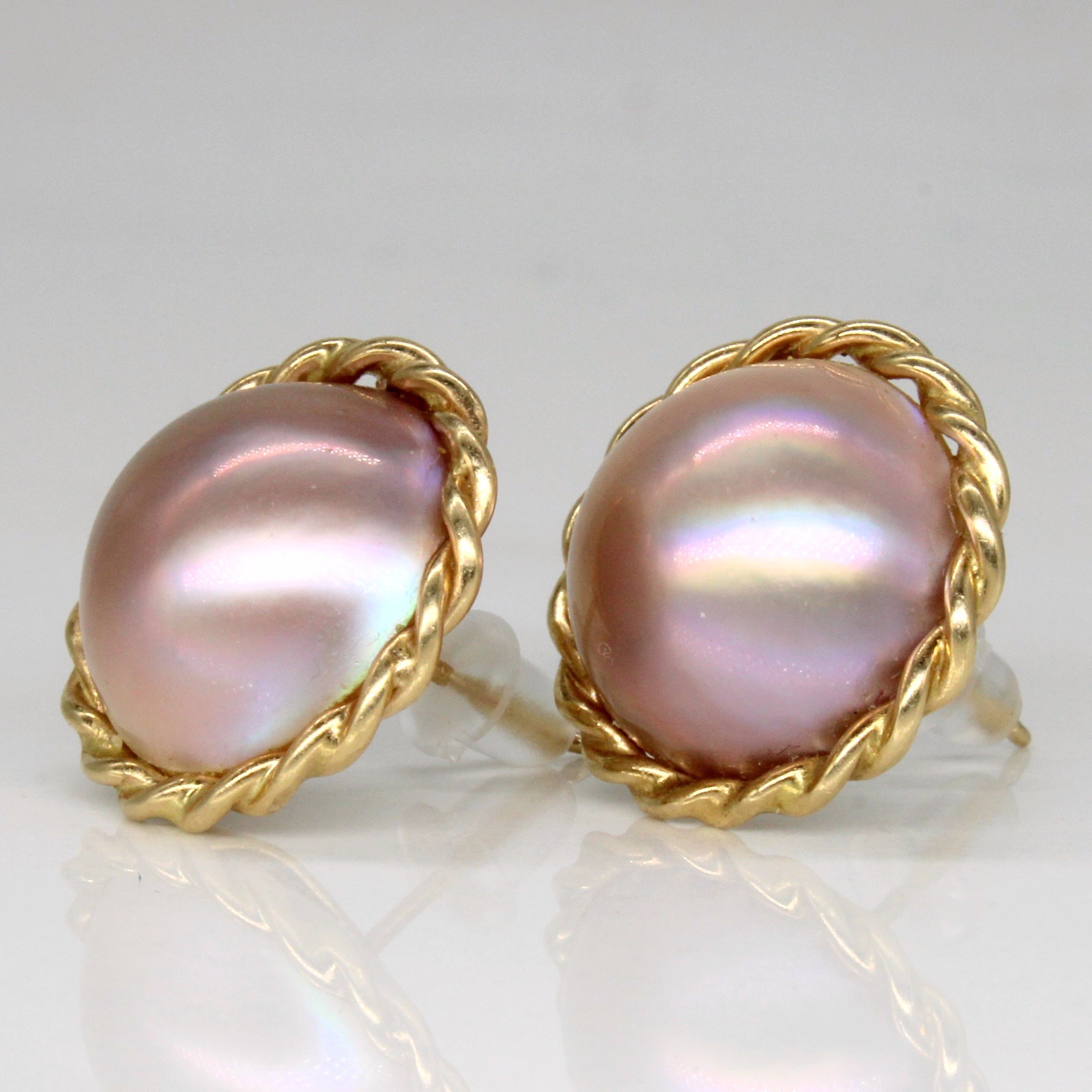 Mabé Pearl Earrings | 14.50mm |