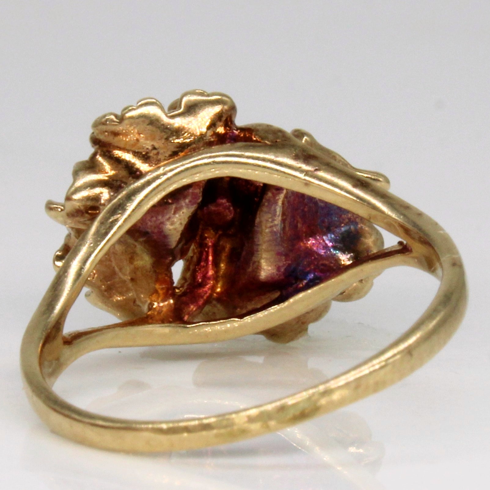 Synthetic Ruby Floral Ring | 0.22ctw | SZ 6.25 |