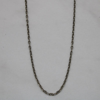 18k White Gold Anchor Chain | 18
