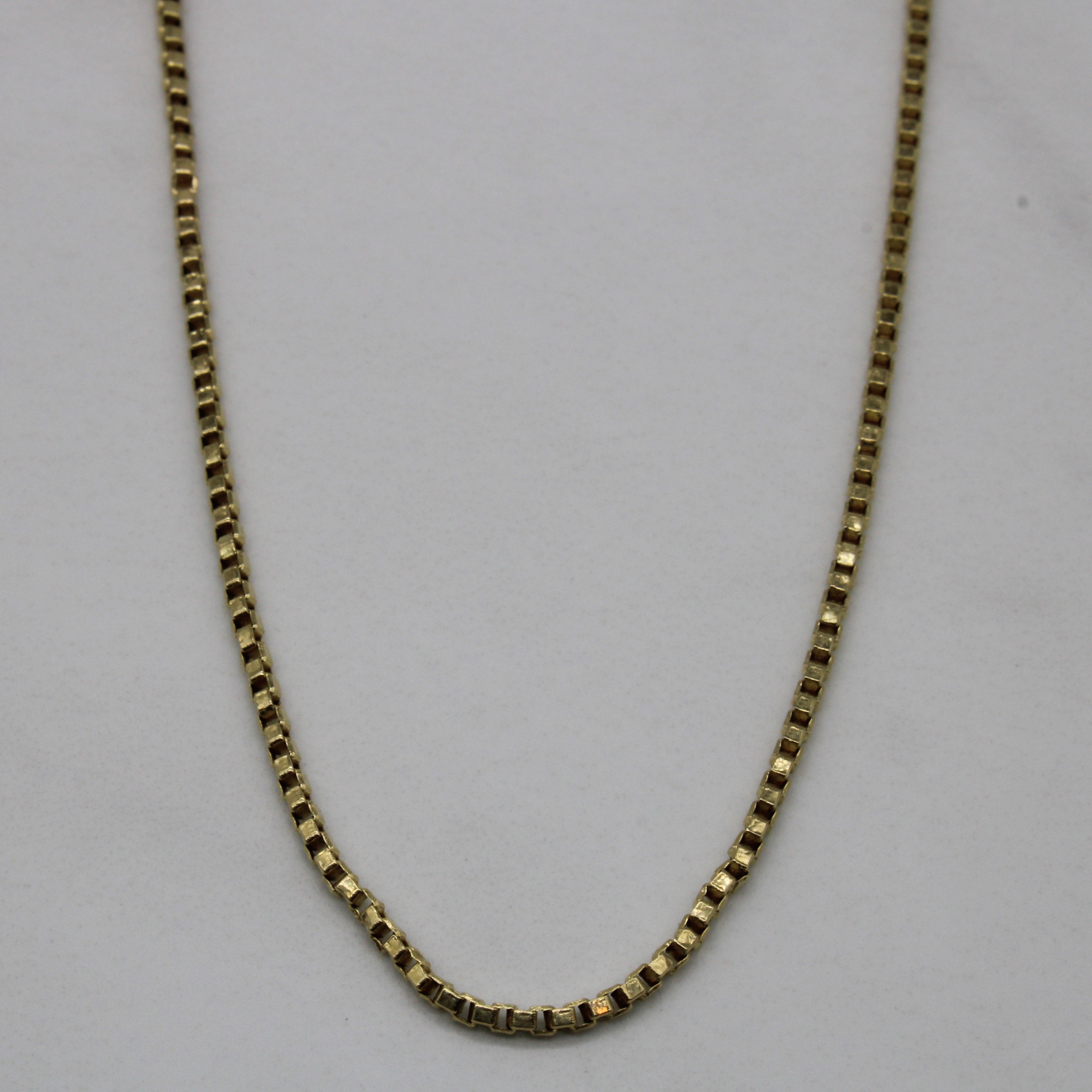 18k Yellow Gold Box Chain | 20" |