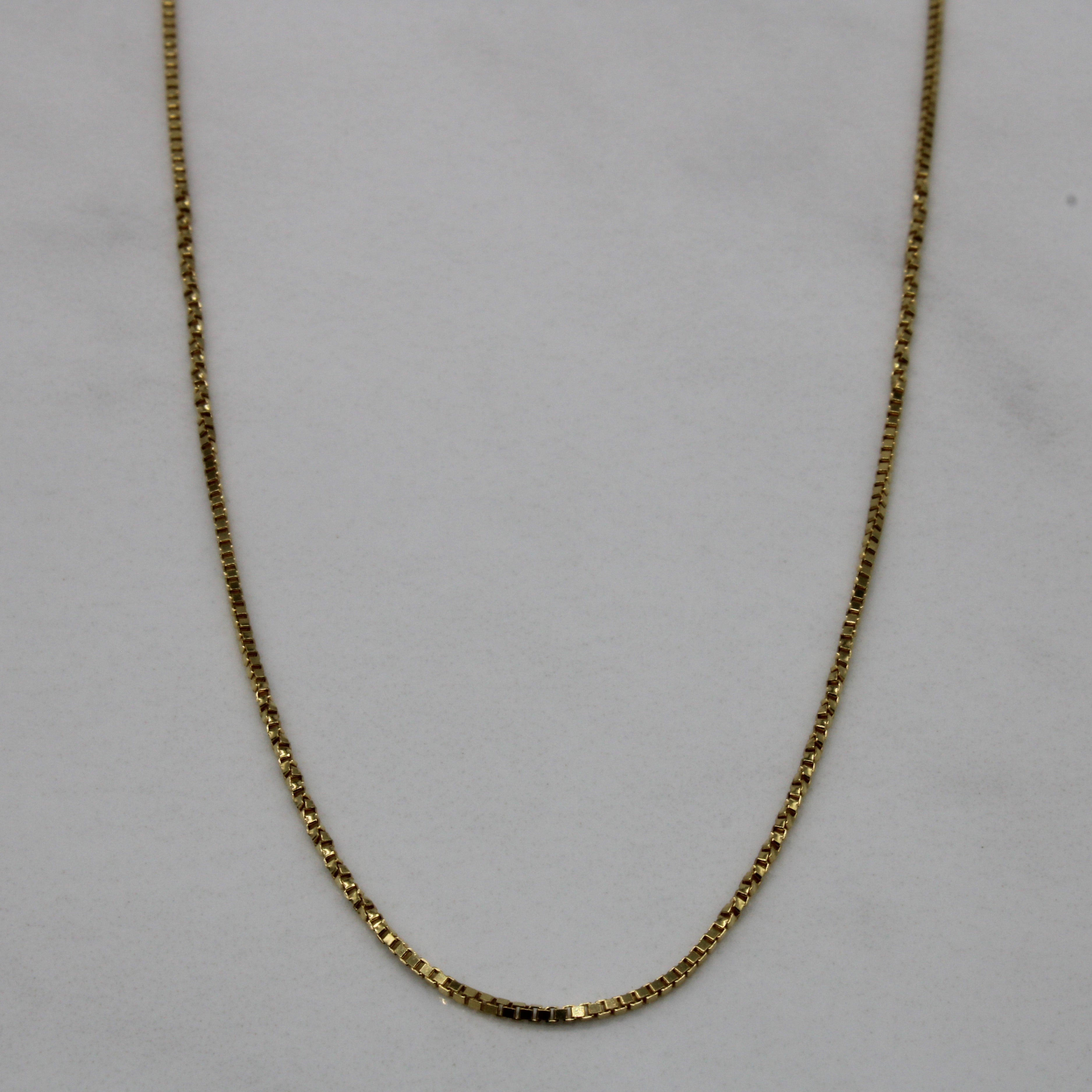 18k Yellow Gold Box Chain | 20" |