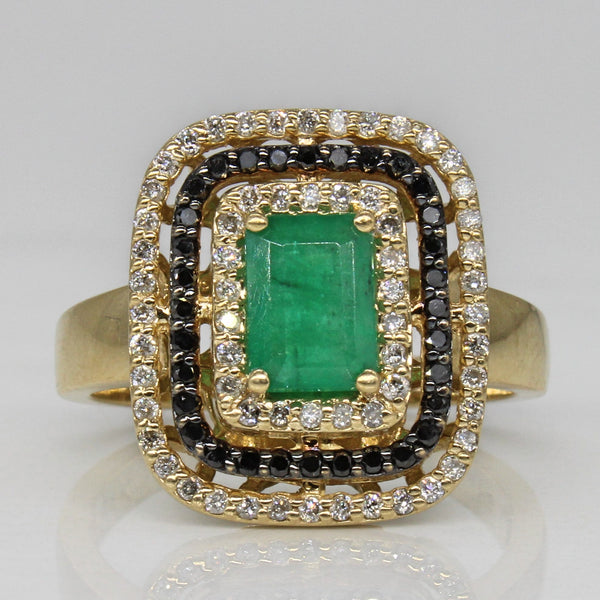 Emerald & Diamond Cocktail Ring | 0.75ct, 0.46ctw | SZ 8 |