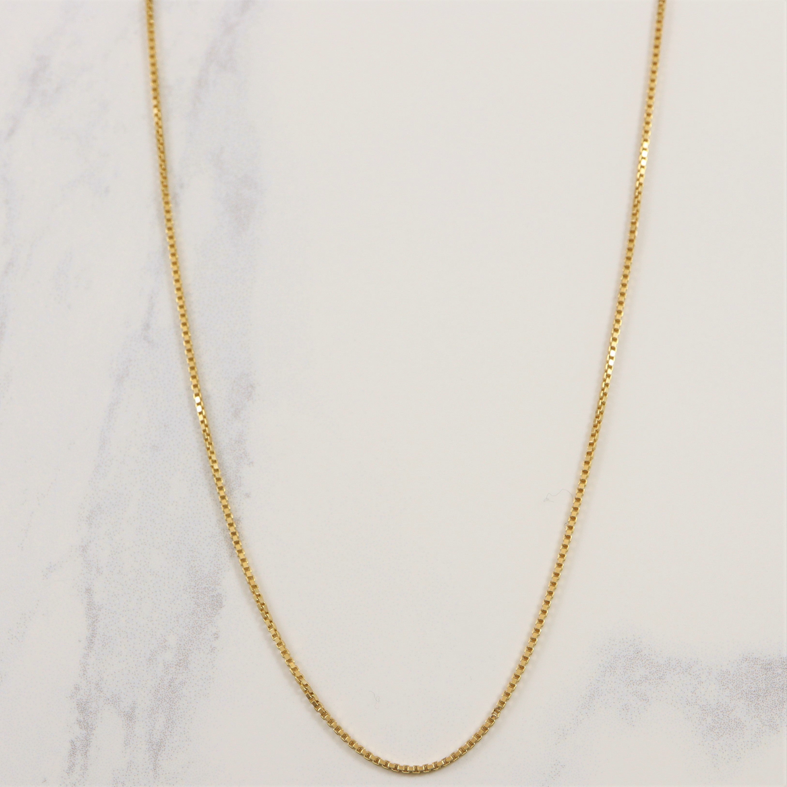 18k Yellow Gold Box Chain | 18" |