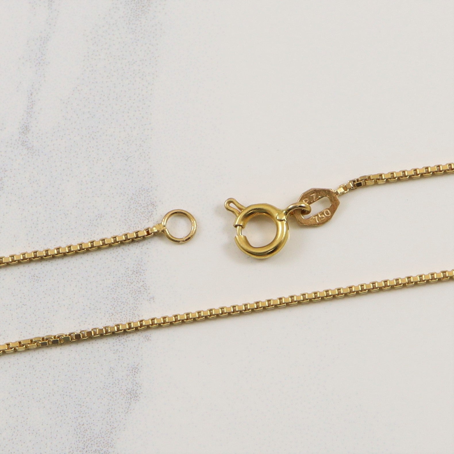 18k Yellow Gold Box Chain | 18" |